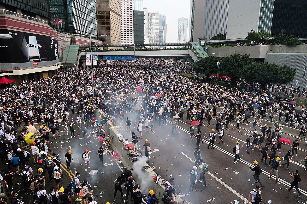 2019年香港反修例运动现场资料图